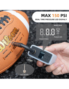 Bomba Eléctrica Portátil ROCKBROS 150 PSI con Manómetro 2