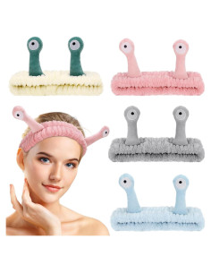 Diademas de Caracol DragonflyDreams - 4 Paquetes para Cuidado Facial