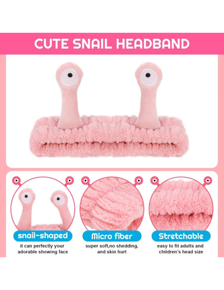 Diademas de Caracol DragonflyDreams - 4 Paquetes para Cuidado Facial Diademas de Caracol DragonflyDreams - 4 Paquetes para Cuidado Facial