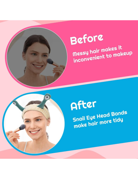 Diademas de Caracol DragonflyDreams - 4 Paquetes para Cuidado Facial Diademas de Caracol DragonflyDreams - 4 Paquetes para Cuidado Facial