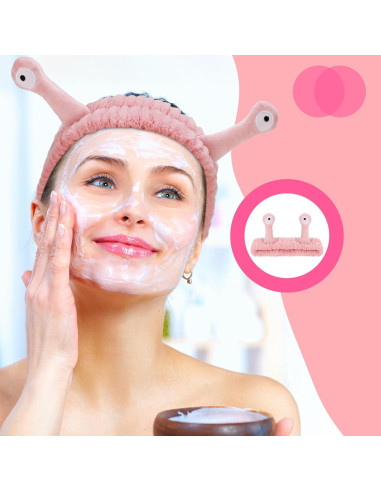 Diademas de Caracol DragonflyDreams - 4 Paquetes para Cuidado Facial