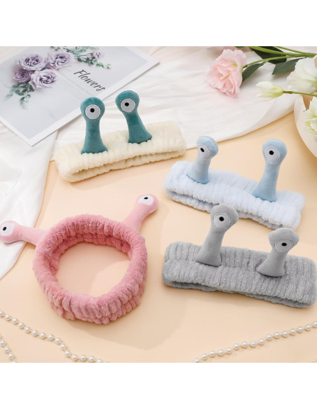 Diademas de Caracol DragonflyDreams - 4 Paquetes para Cuidado Facial Diademas de Caracol DragonflyDreams - 4 Paquetes para Cuidado Facial