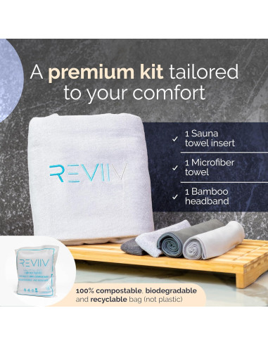 Toalla de Inserción para Sauna REVIIV 70x30 cm 3 Piezas