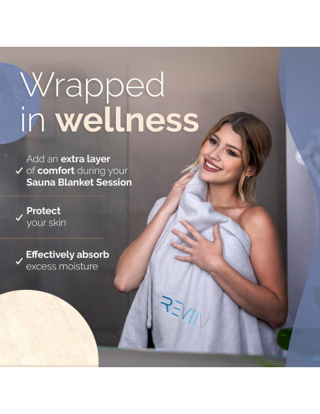 Toalla de Inserción para Sauna REVIIV 70x30 cm 3 Piezas