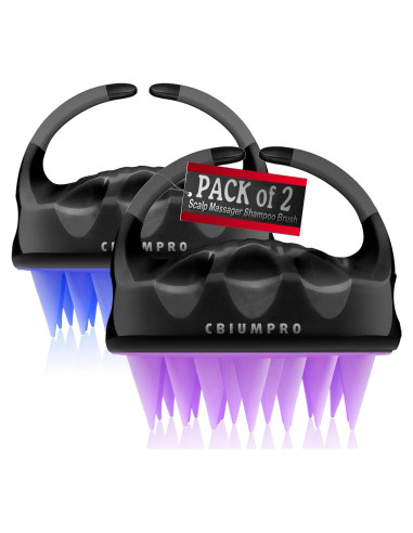 Cepillo Masajeador Cbiumpro 2 Pack Exfoliador Cuero Cabelludo