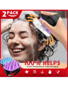 Cepillo Masajeador Cbiumpro 2 Pack Exfoliador Cuero Cabelludo 2