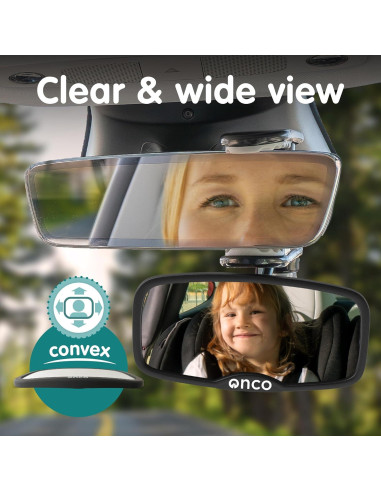 Espejo Clip-On para Bebé Onco - A Prueba de Roturas 5.8x12.4cm