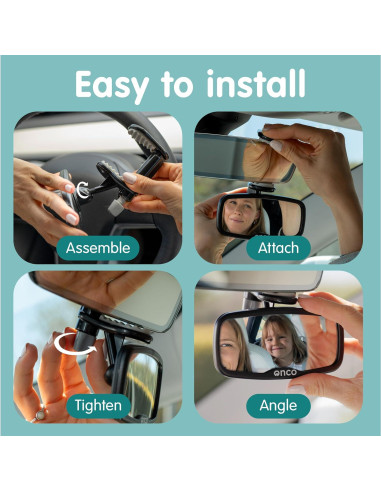 Espejo Clip-On para Bebé Onco - A Prueba de Roturas 5.8x12.4cm