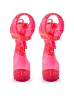 Ventilador de mano O2COOL Deluxe con nebulizador 2 Paquete Rosa