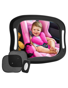 Espejo de Coche para Bebé FITNATE LED Ajustable 360