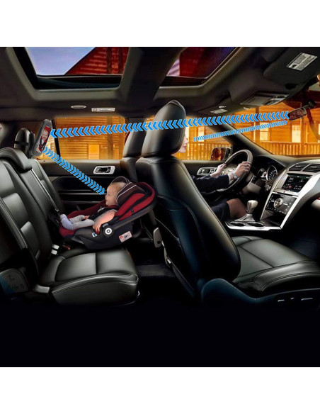 Espejo de Coche para Bebé FITNATE LED Ajustable 360