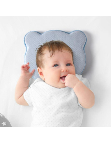 Almohada de Espuma de Memoria Yevclihds para Bebés Azul