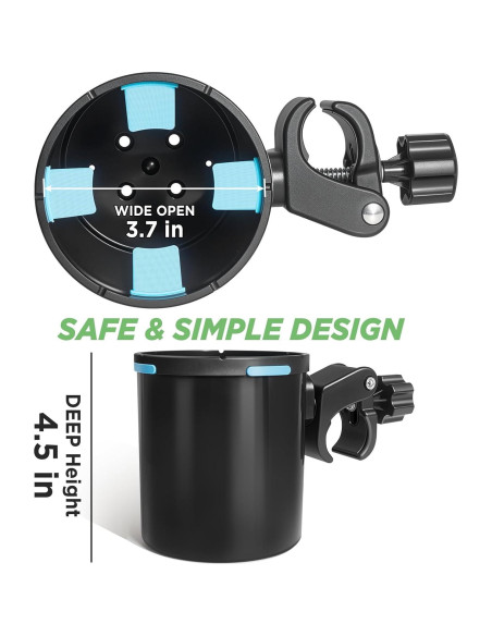 Soporte para Tazas Kevenal Ajustable para Silla de Ruedas