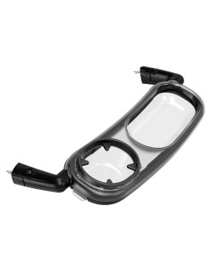 Bandeja de bocadillos UPPAbaby gris con portavasos y tazón