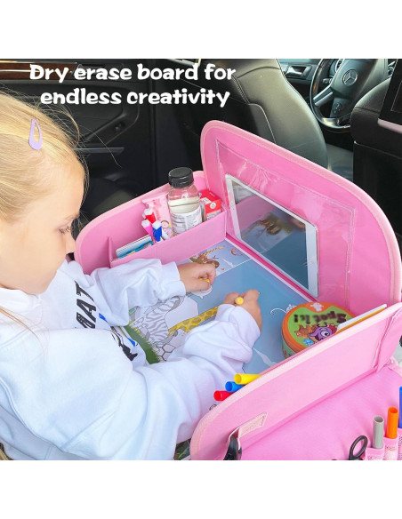 Bandeja de Viaje para Niños MENZOKE Rosa con Soporte para Tableta