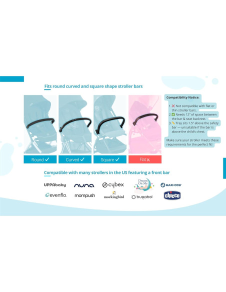 Bandeja de Snack Universal OYNA 5 en 1 para Cochecito