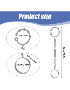 2 Correas Antivuelco para Vasos Piriuuo Silicona Ajustable 2