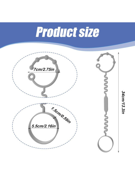 2 Correas Antivuelco para Vasos Piriuuo Silicona Ajustable