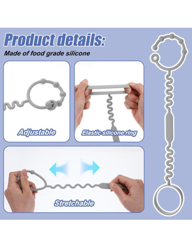 2 Correas Antivuelco para Vasos Piriuuo Silicona Ajustable