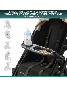Bandeja de Snacks UPPAbaby Vista/Cruz V2, Lavable, 1 Compartimento 2