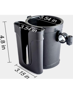 Soporte para Taza de Bicicleta Yoyoapple AP0011 Negro 3-en-1 2