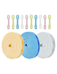 Cuerda de Ropa Portátil Qbunopn 8m Antideslizante con Ganchos