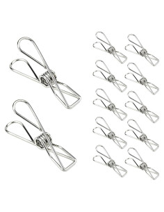 Pinzas de Ropa de Acero Inoxidable BONYCUST 50 Piezas