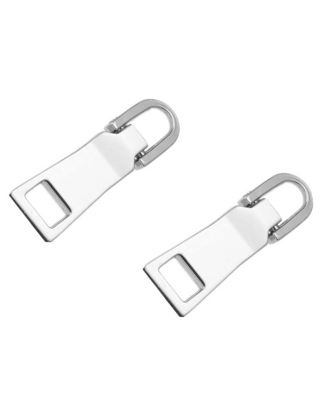 Tiradores de Cremallera TypoGrove 2 Pcs Plateado 2.5 cm