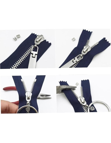 Tiradores de Cremallera TypoGrove 2 Pcs Plateado 2.5 cm