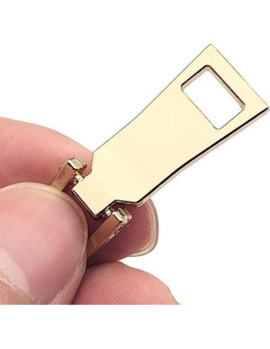 Tiradores de Cremallera TypoGrove 2 Pcs Plateado 2.5 cm