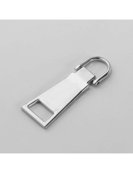 Tiradores de Cremallera TypoGrove 2 Pcs Plateado 2.5 cm