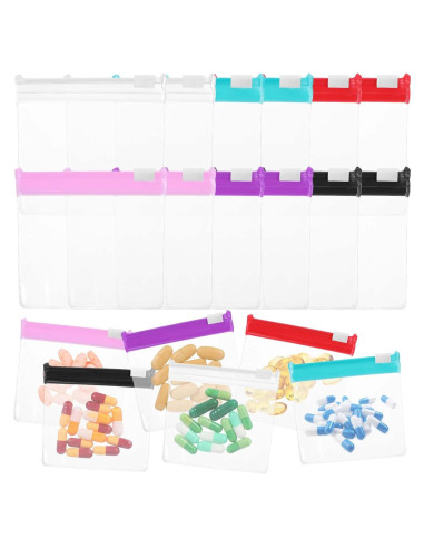 12 Bolsas de Almacenamiento Reutilizables Ptwola para Pastillas