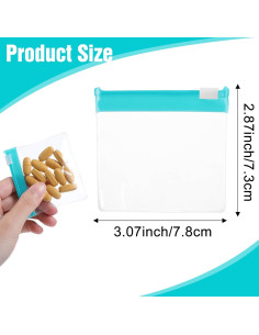 12 Bolsas de Almacenamiento Reutilizables Ptwola para Pastillas 2