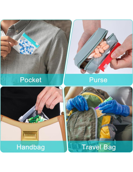 12 Bolsas de Almacenamiento Reutilizables Ptwola para Pastillas
