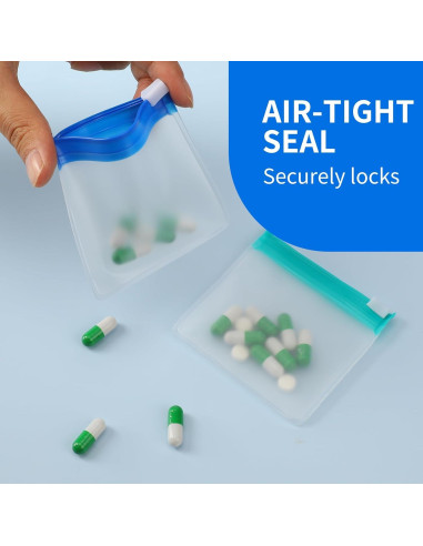 21 Bolsas de Pastillas EVA con Cierre Zip - 7 Colores