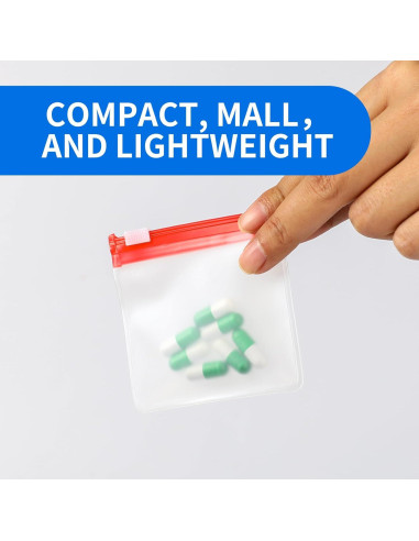21 Bolsas de Pastillas EVA con Cierre Zip - 7 Colores