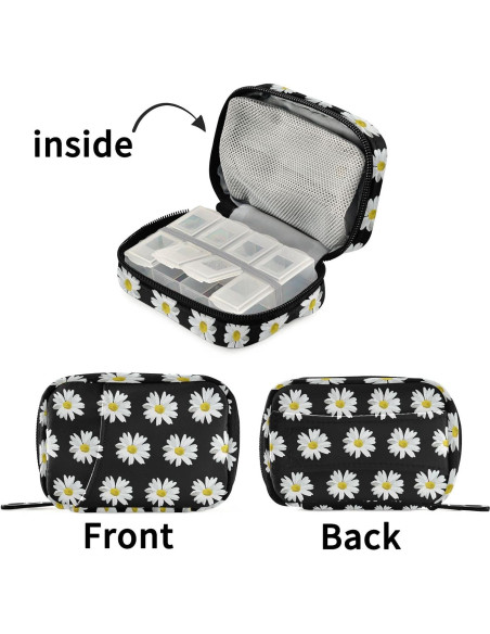 Bolsa Organizadora de Pastillas Fustylead Daisy Blanca 11.68x7.99cm Bolsa Organizadora de Pastillas Fustylead Daisy Blanca 11.68x7.99cm