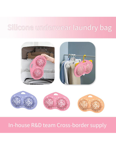 Bolsa de Lavado para Sujetadores LINLIJIA Silicona Rosa 24x38cm