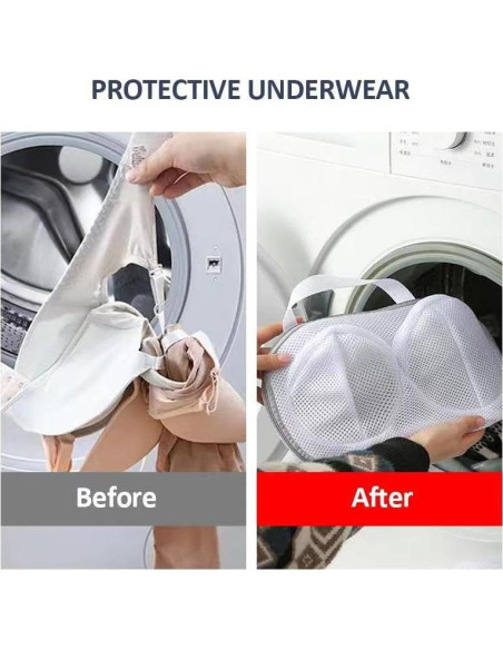 Juego de 2 bolsas de lavado de sujetadores Gouccpu 30x21cm