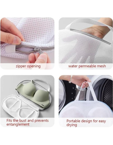 Juego de 2 bolsas de lavado de sujetadores Gouccpu 30x21cm