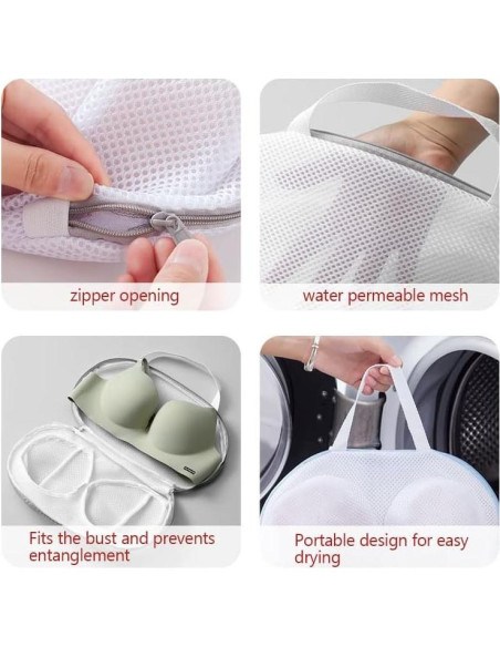 Juego de 2 bolsas de lavado de sujetadores Gouccpu 30x21cm