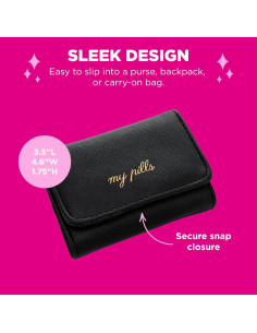 Estuche Organizador de Pastillas Miamica con Cierre 8 Días 2