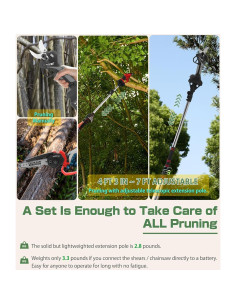 Kit de Podadora Eléctrica Fulgutonit con Motosierra y Baterías 2