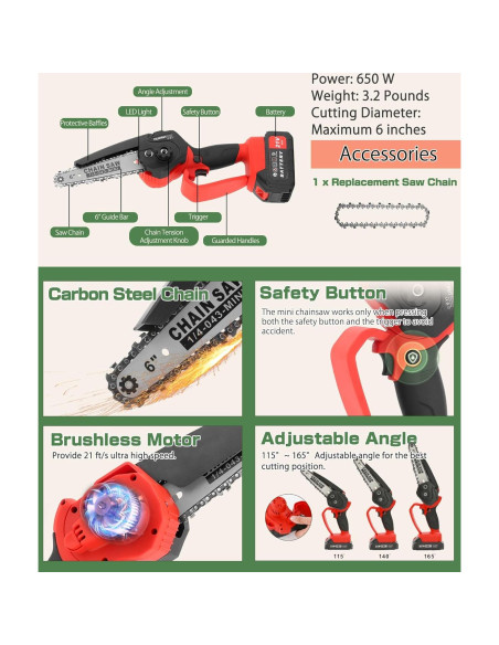 Kit de Podadora Eléctrica Fulgutonit con Motosierra y Baterías