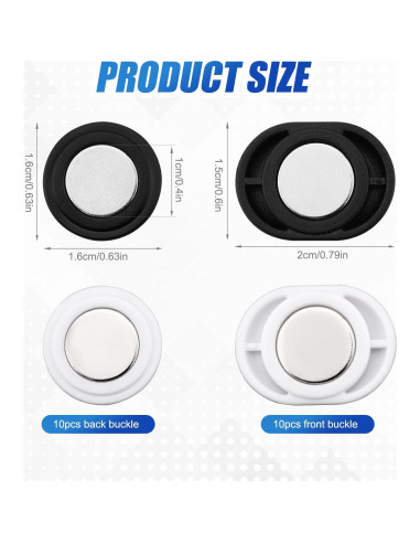 10 Pares de Clips Magnéticos para Número de Carrera Gosknor