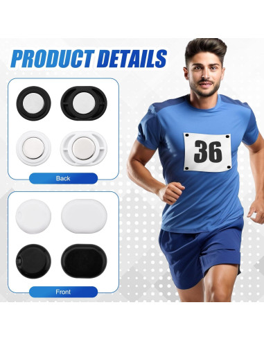10 Pares de Clips Magnéticos para Número de Carrera Gosknor