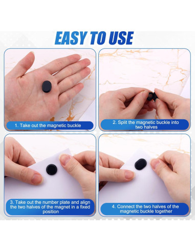 10 Pares de Clips Magnéticos para Número de Carrera Gosknor