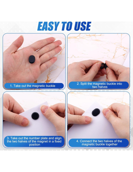 10 Pares de Clips Magnéticos para Número de Carrera Gosknor