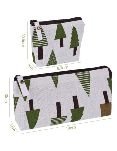 Koogel 10 Paquetes Bolsas de Lápiz y Maquillaje Lienzo 2