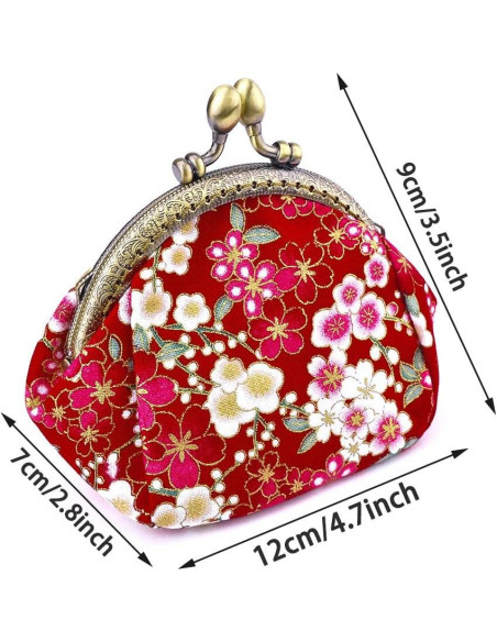 Monedero Floral Vintage Oyachic para Mujeres - 6.86x11.94 cm